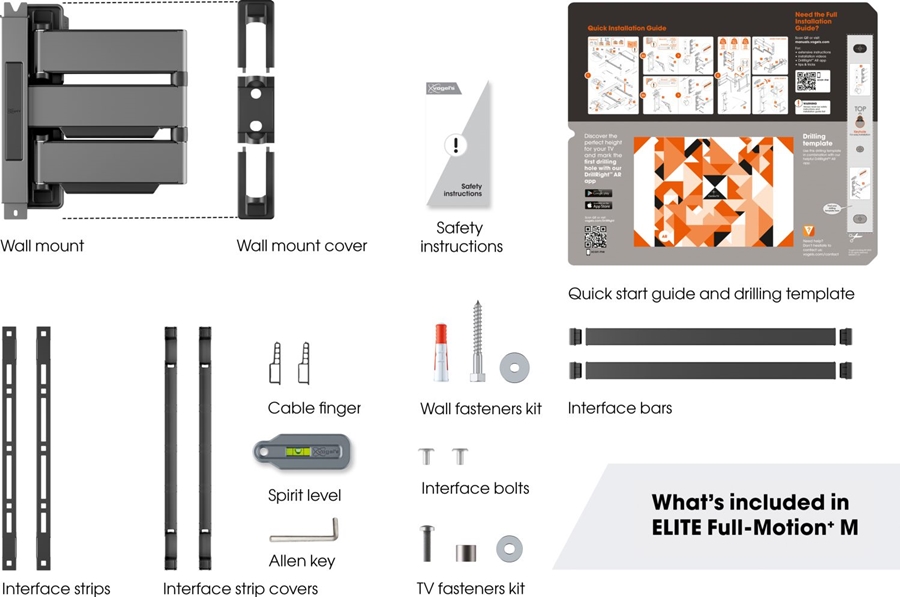 Vogel's ELITE TVM 5445 | Draaibare tv-beugel | 32-65" Wit 3
